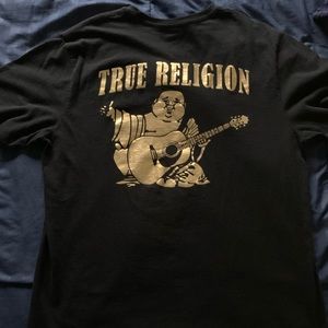 Large Men’s True Religion Black & Gold Tee